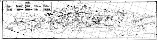 1.Planta sobreposição galerias das minas e edifícios exteriores 1 2000. .1960 C